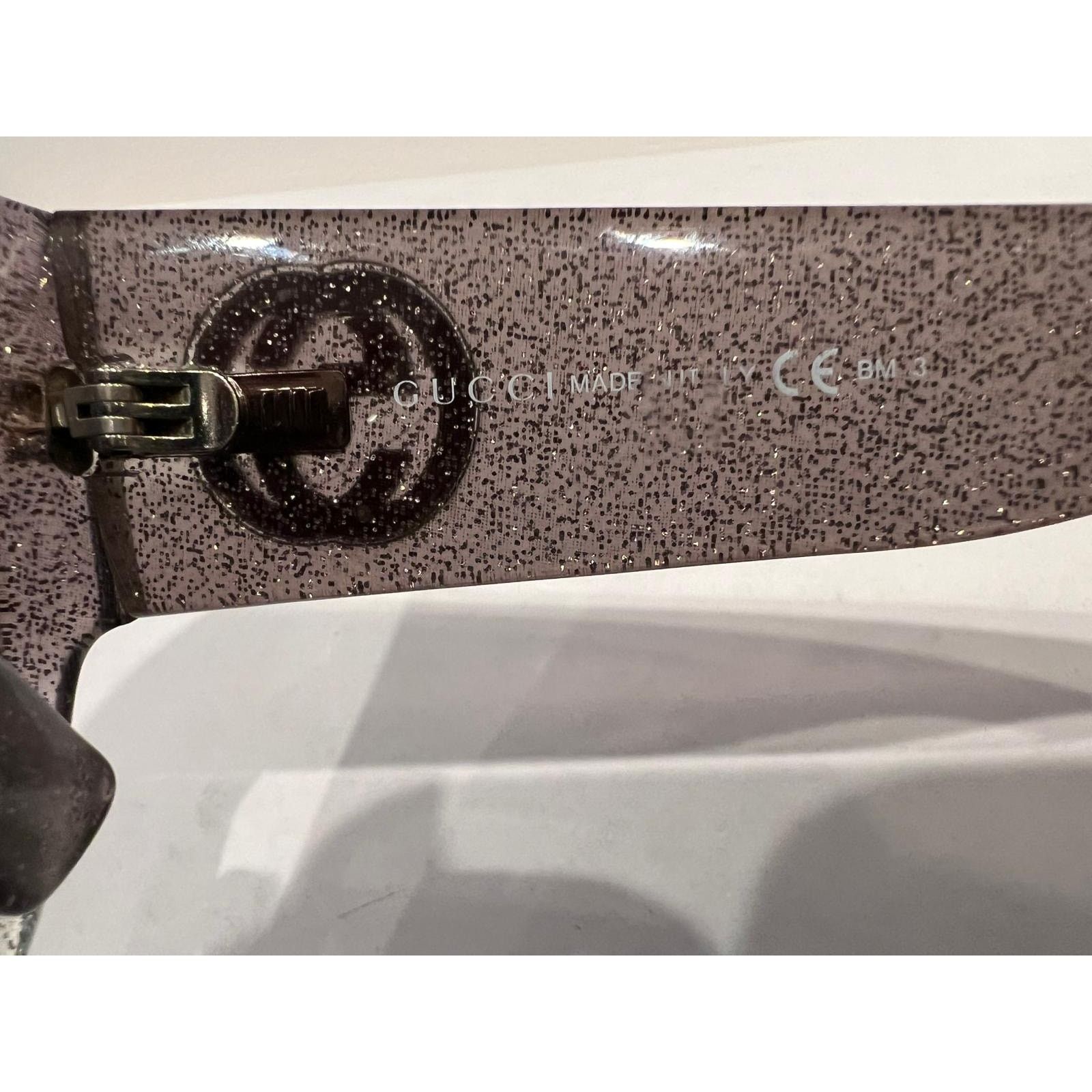 Gucci Glitter Square Optyl Sunglasses 3836/F/S Gray Silver Size ONE SIZE - 6 Thumbnail