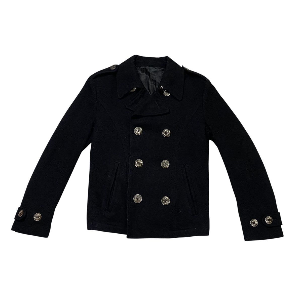 If Six Was Nine 🇯🇵 VINTAGE PPFM DOUBLE BREASTED PUNK GOTHIC WOOL JACKET Size US M / EU 48-50 / 2 - 1 Thumbnail