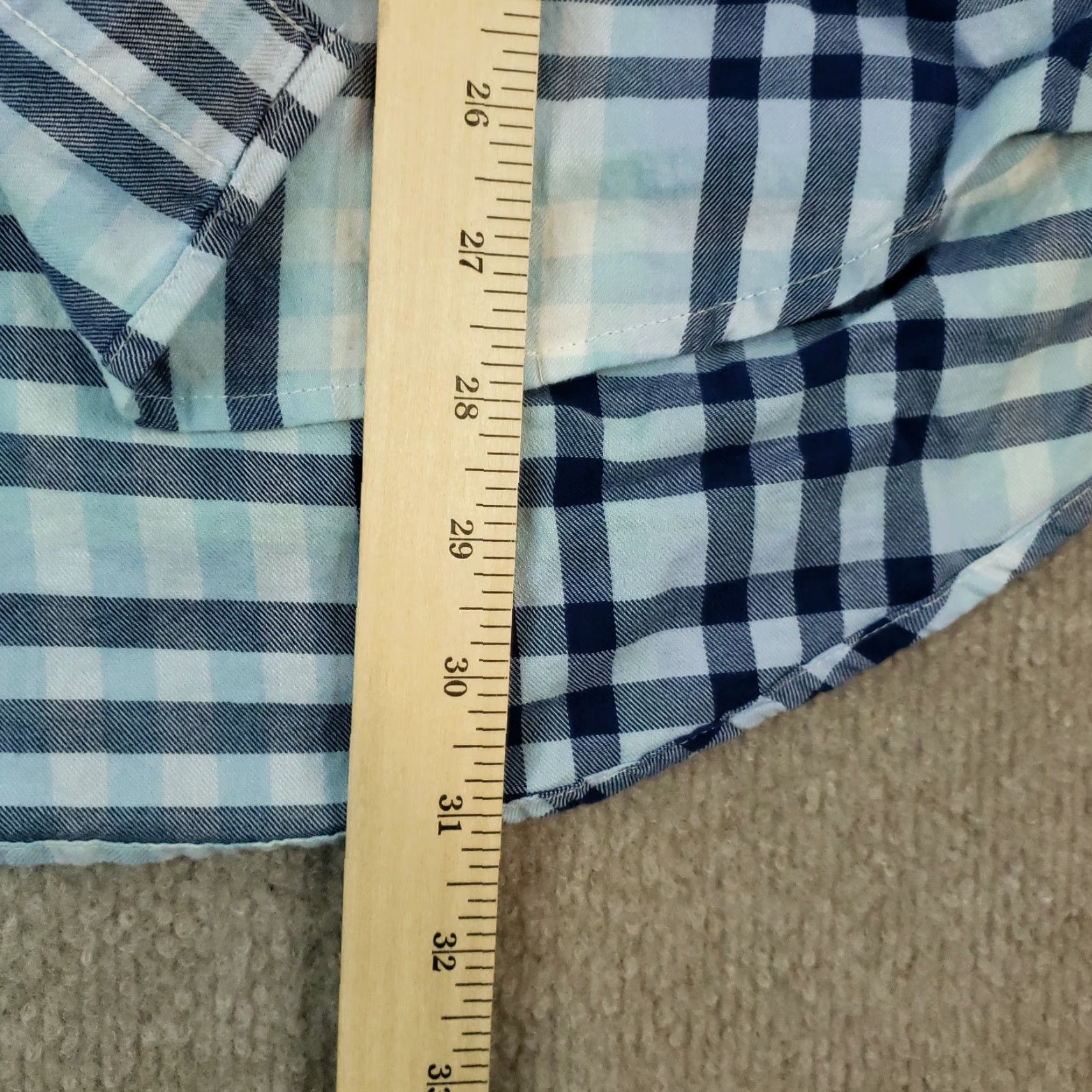 Izod IZOD Mens Long Sleeve Button Up Shirt Blue White Plaid 2XL Size US XXL / EU 58 / 5 - 3 Thumbnail
