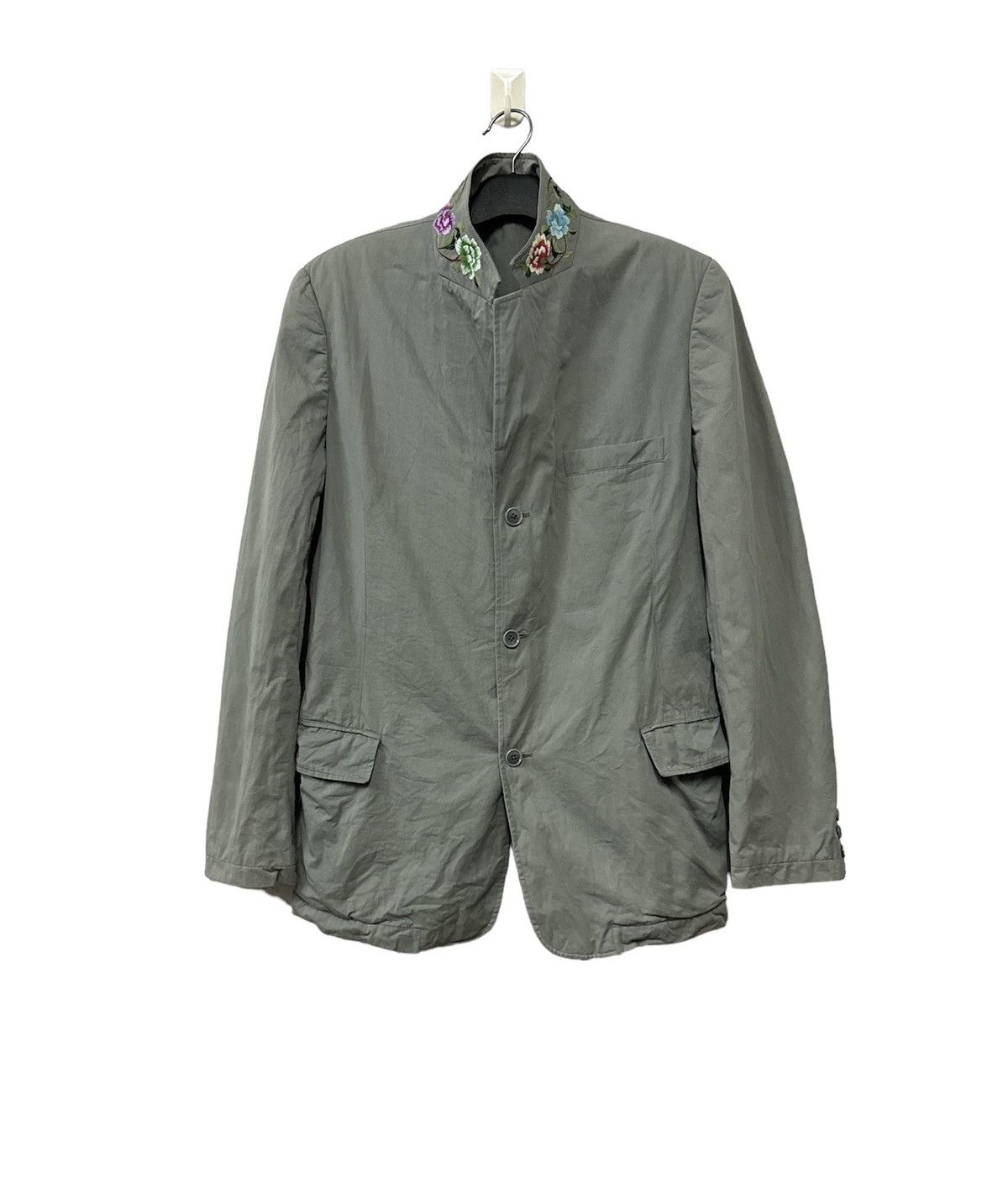 Y's for Men × Yohji Yamamoto Vintage Y’s For Men Jakcet Embroidery Flower Design Size US L / EU 52-54 / 3 - 1 Thumbnail