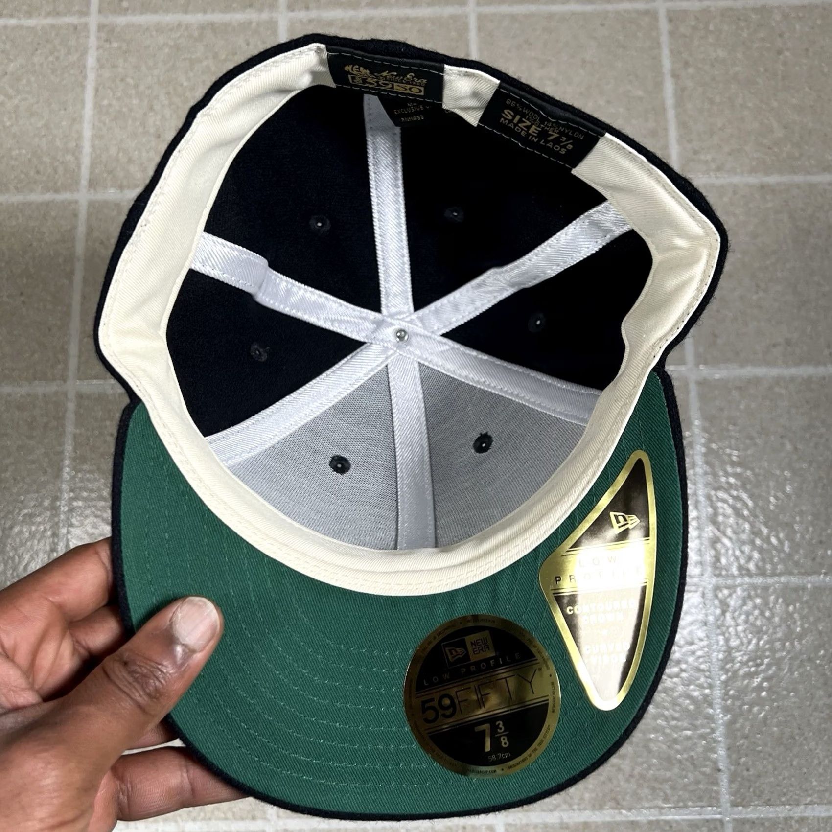 New Era NEW ERA 59FIFTY Hat Retro Wool Crown Size 7 3/8 Blue Men Baseball Cap 70th Anniversary Crown Wool Retro 7 3/8 Mens Size ONE SIZE - 5 Thumbnail