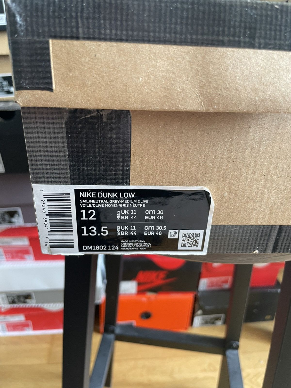 Nike × Off-White 100% Original Nike x Off-White Dunk Low Lot 22 of 50 Virgil Size US 12 / EU 45 - 16 Thumbnail