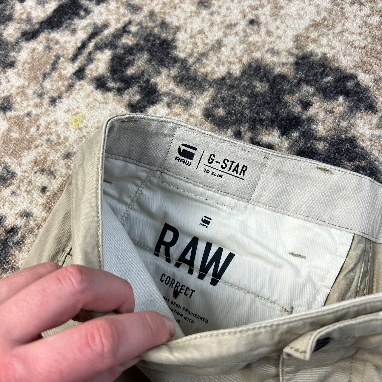 G-Star G-Star Raw Luxury 3D Slim Beige Chino Pants Size US 31 - 9 Thumbnail