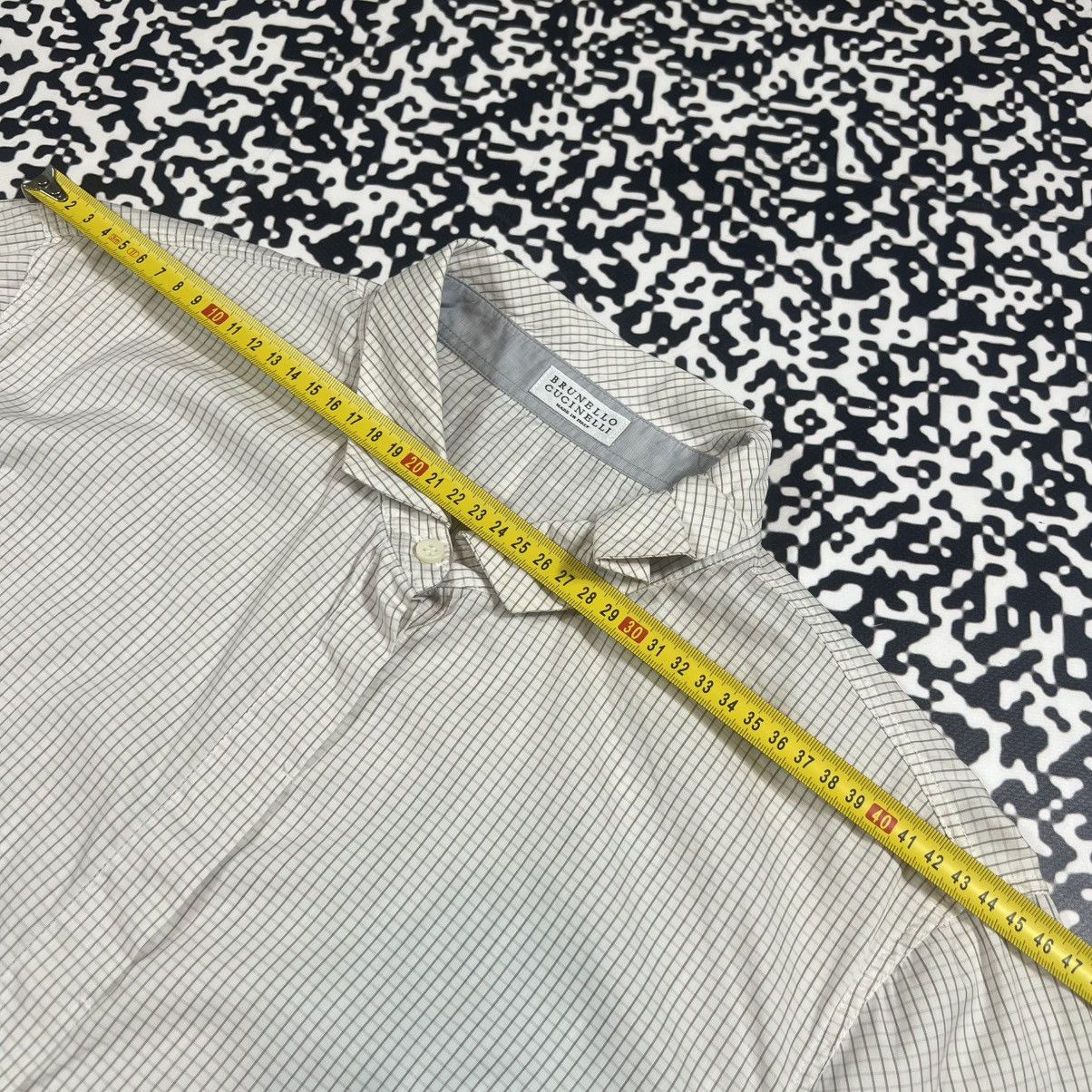 Brunello Cucinelli Vintage Y2K Brunello Cucinelli Luxury Retro Checked Shirt Size XL / US 12-14 / IT 48-50 - 19 Thumbnail