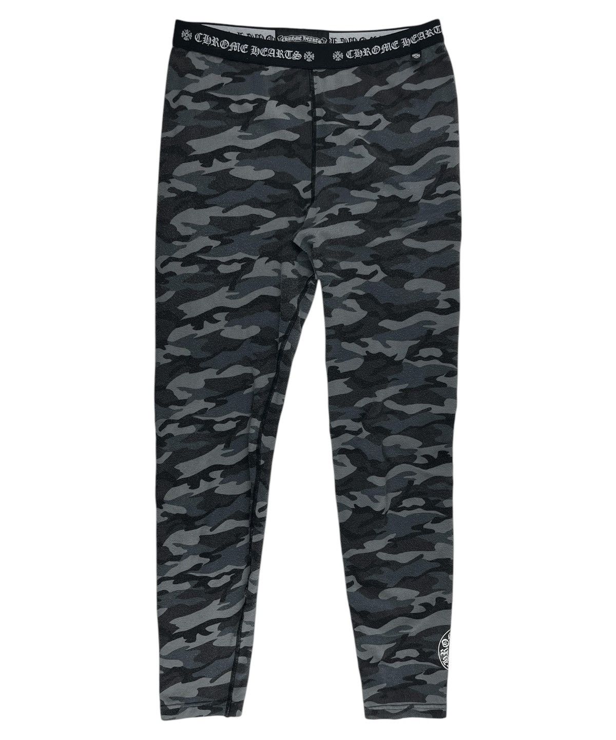 Chrome Hearts Gray Camo Horseshoe Logo Print Leggings