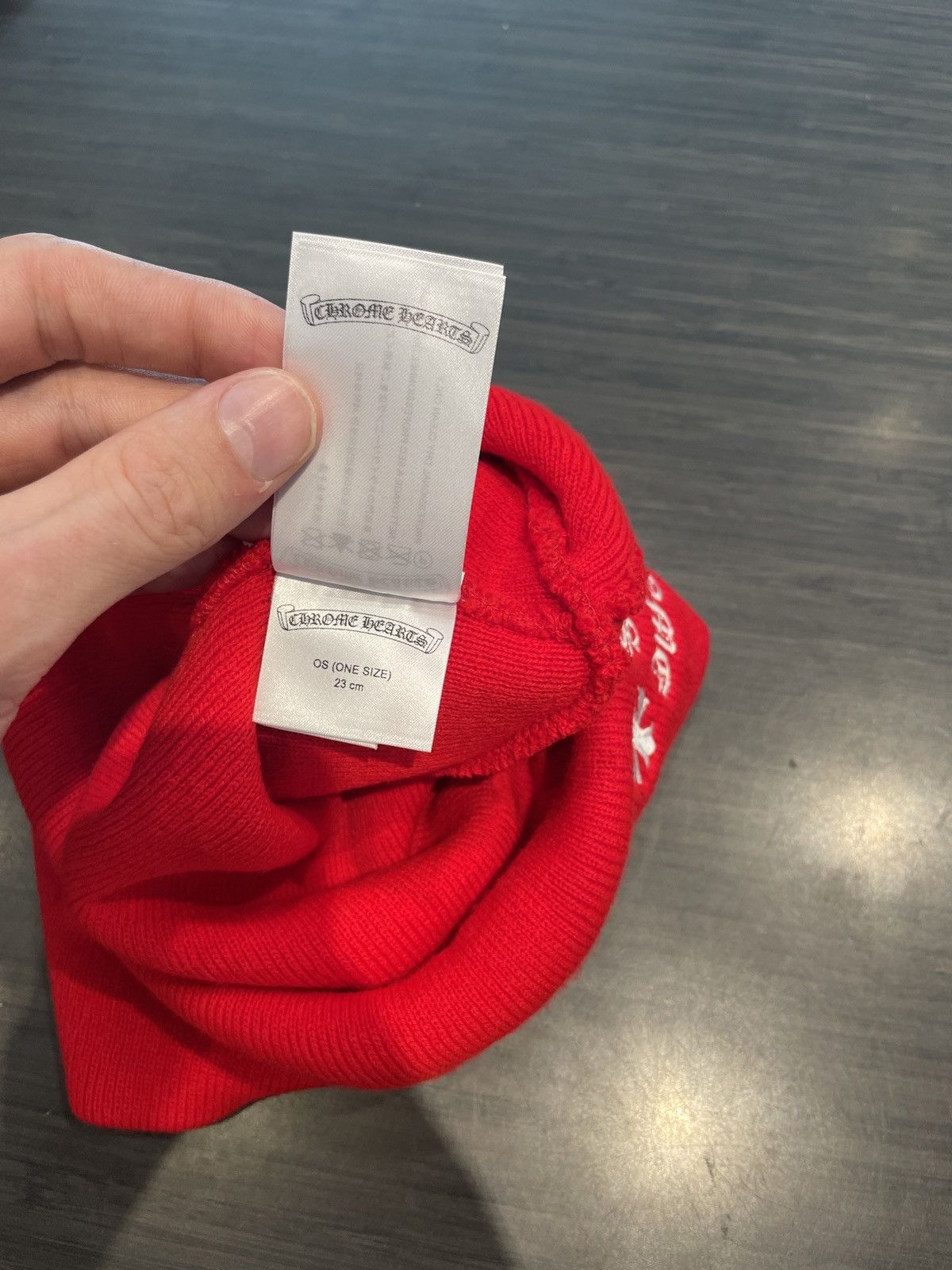 Chrome Hearts Chrome Hearts Beanie Red Size ONE SIZE - 5 Thumbnail
