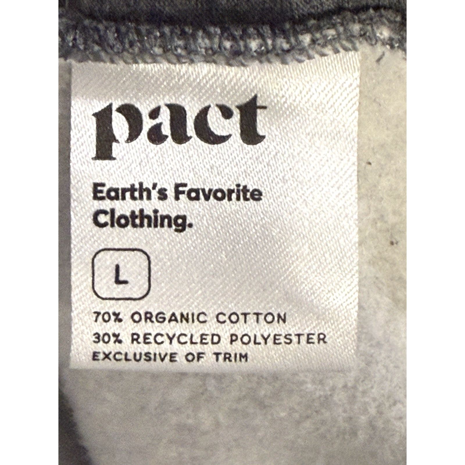 Vintage Pact One For All Full Zip Hoodie Unisex Sz L Gray Organic Cotton Blend Size L / US 10 / IT 46 - 6 Thumbnail