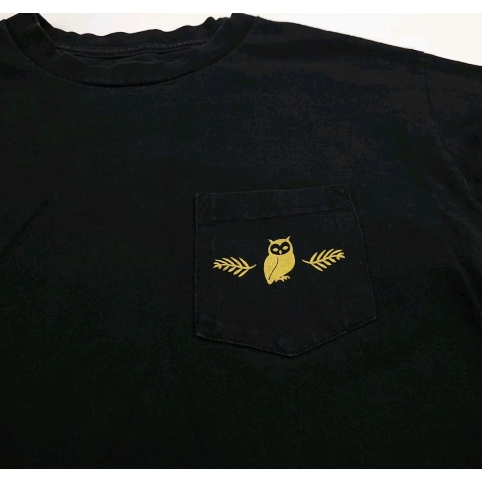 Vintage VINTAGE Theories Of Atlantis Long Sleeve T-Shirt Owl Logo Print Pocket Black Mens S Size US S / EU 44-46 / 1 - 3 Thumbnail