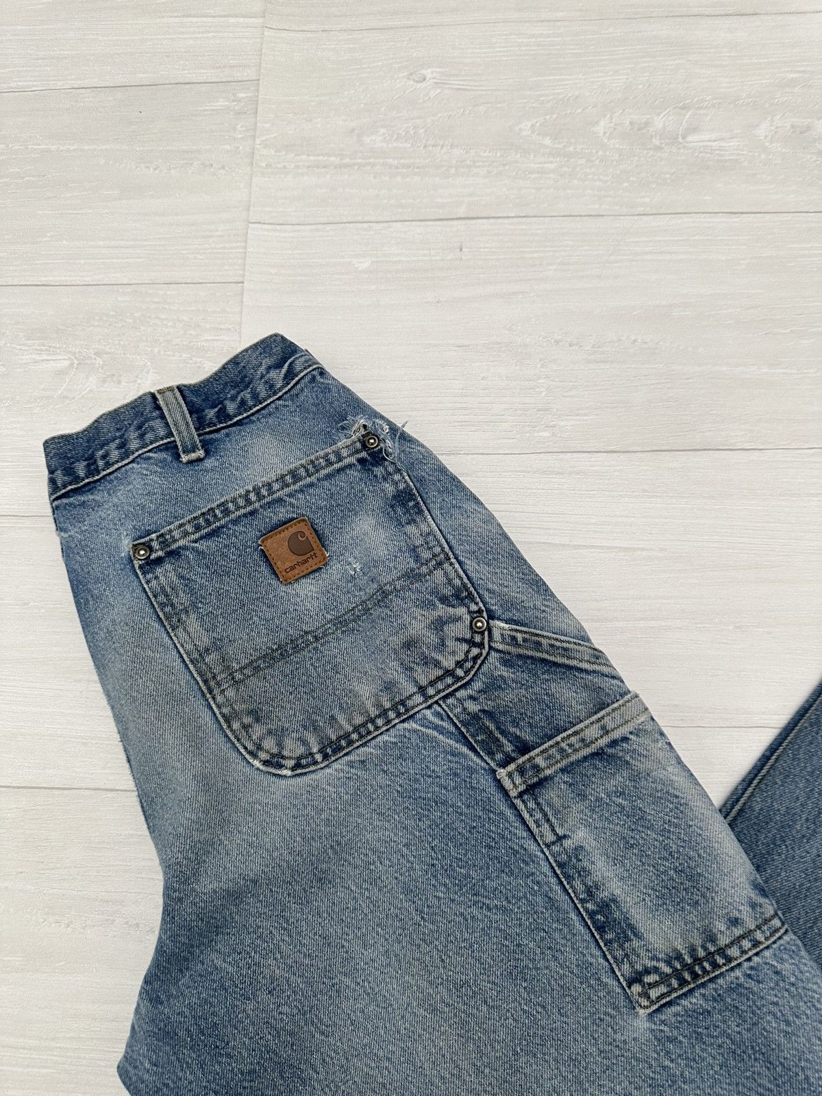 Carhartt AMAZING Distressed Blue Carhartt Double Ruck Denim Jeans 34 Size US 34 / EU 50 - 11 Thumbnail
