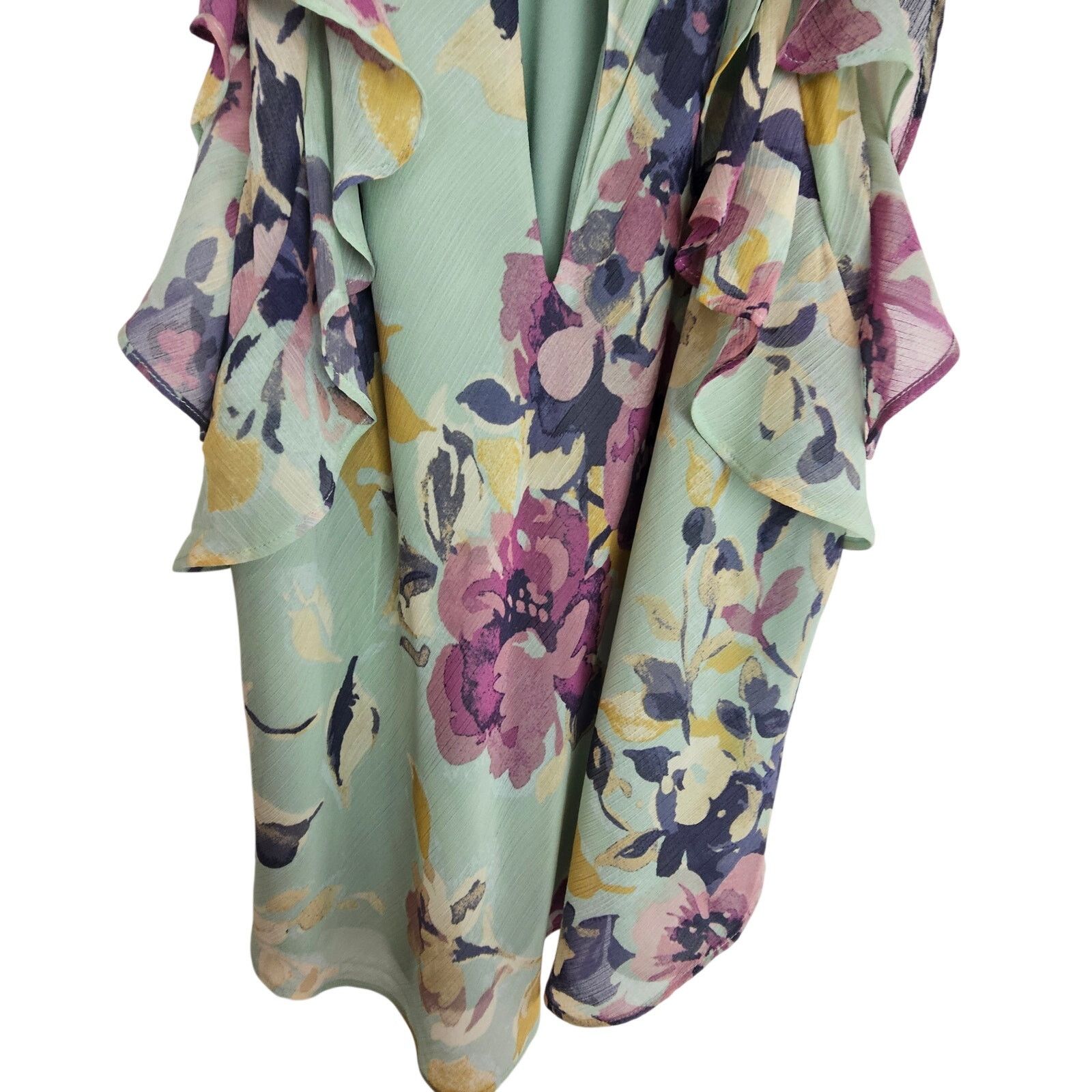 Lauren Ralph Lauren Lauren Ralph Lauren Womens Floral Ruffle Top Sz 4 Romantic Size S / US 4 / IT 40 - 3 Thumbnail