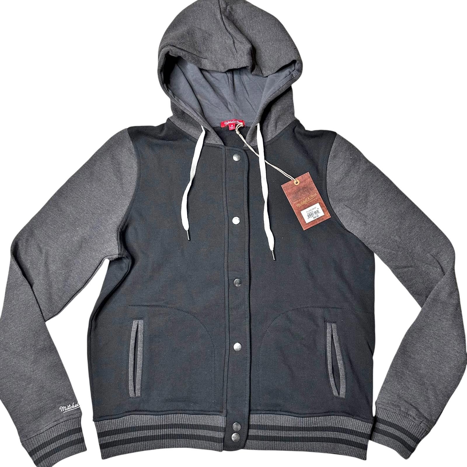 NWT Mitchell & Ness Hooded Varsity Jacket Mens M Full Snap