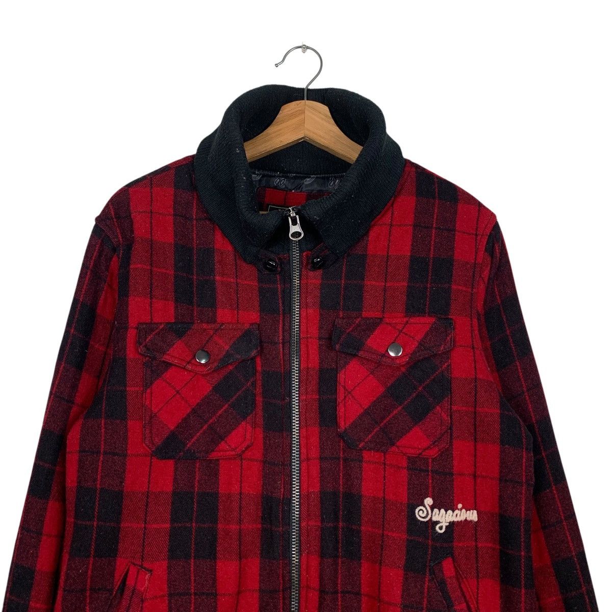 Japanese Brand ETBX Rude Boy Victim Big Logo Red Tartan Jacket #1852-C80 Size US S / EU 44-46 / 1 - 4 Thumbnail