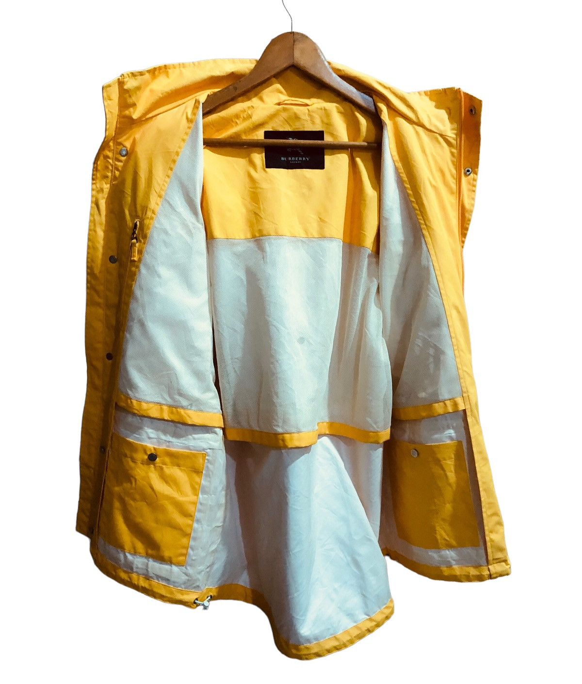 Burberry Burberry Yellow Drawstring Zipper Hoodie Jacket Size US L / EU 52-54 / 3 - 8 Thumbnail