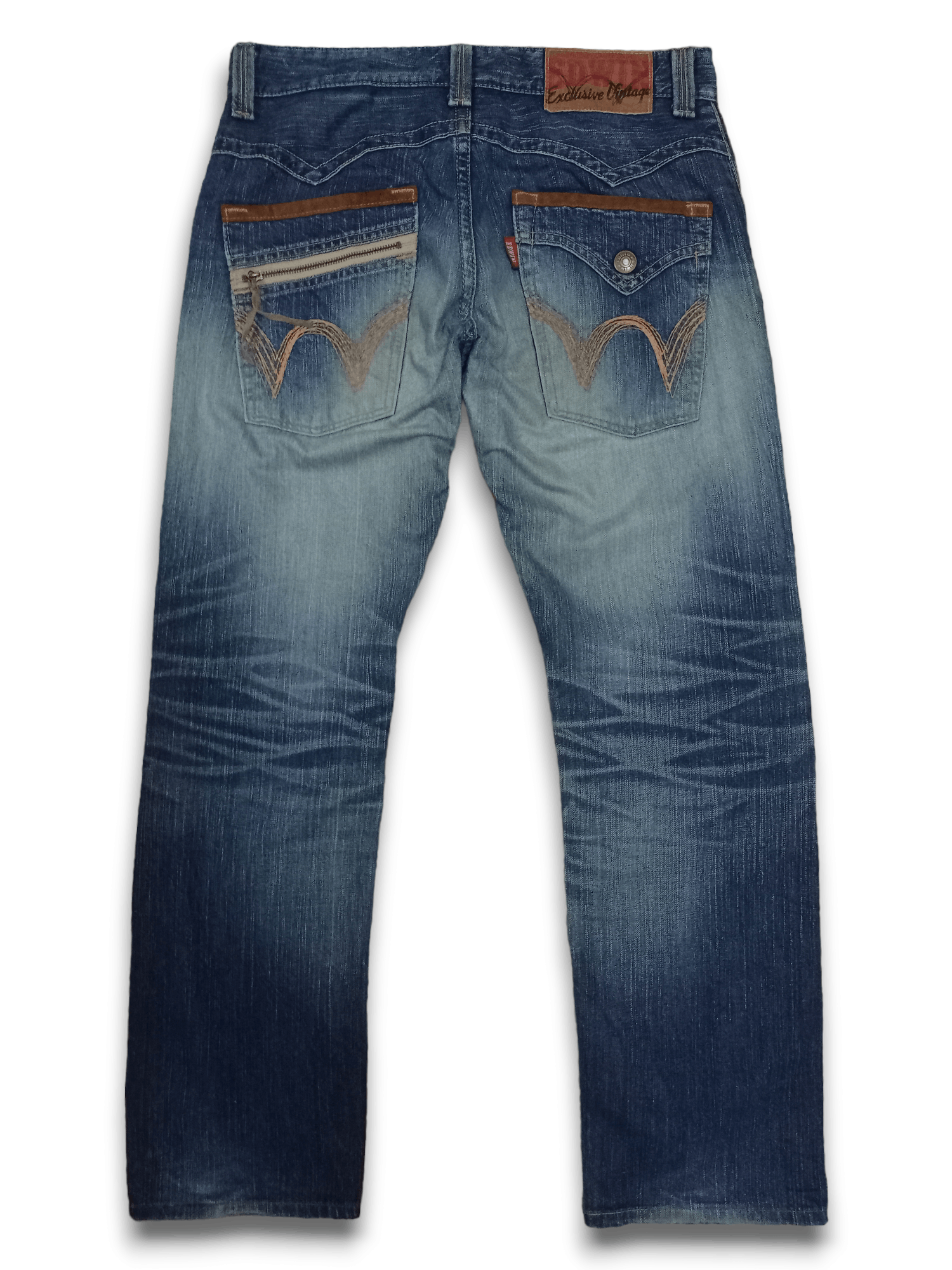 Edwin Exclusive Vintage Edwin XV Mud Wash Distressed Baggy Jeans Size US 34 / EU 50 - 14 Thumbnail