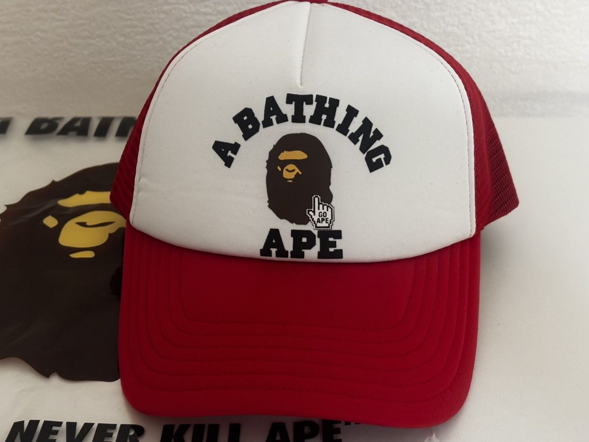 Bape Authentic ape bape go ape pointer college trucker hat new Size ONE SIZE - 2 Thumbnail