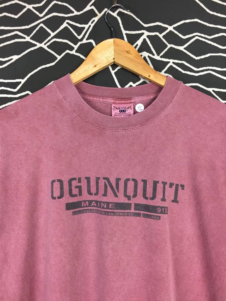 Vintage Vtg 90s Ogunquit Maine GPS Coordinate Made In Usa Tee Size US M / EU 48-50 / 2 - 3 Thumbnail