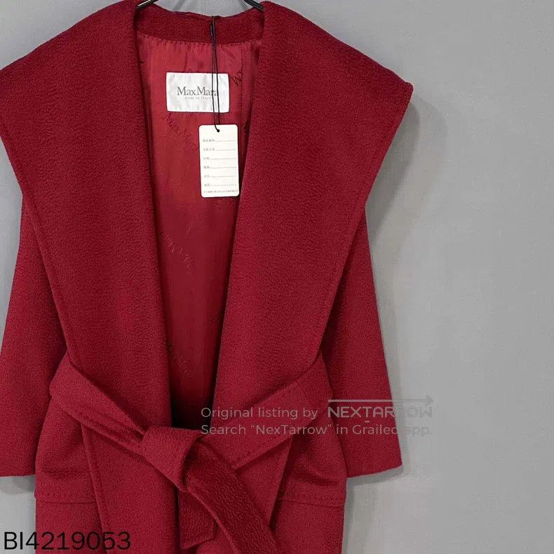 Max Mara Max Mara Red Cashmere Bathrobe Coat Size XXS / US 00 / IT 34 - 2 Thumbnail