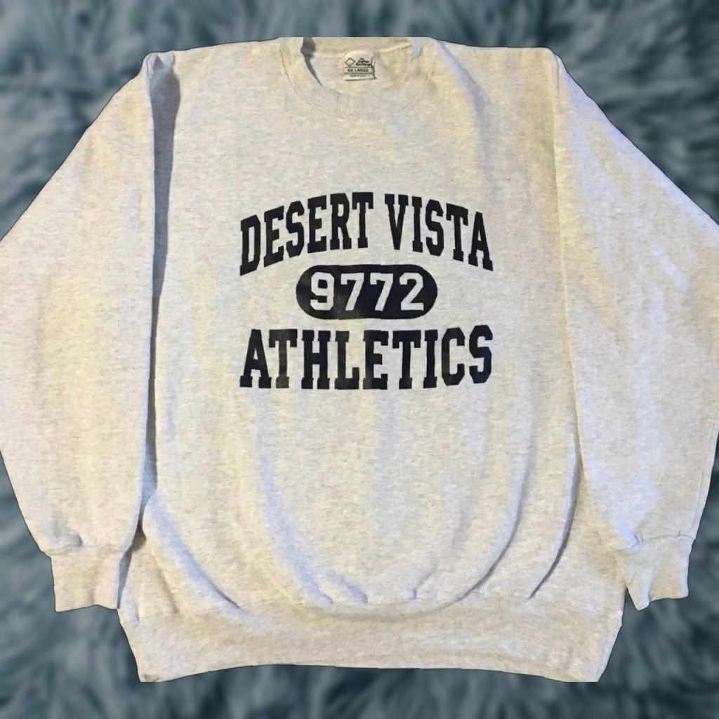 Vintage VINTAGE Desert Vista Athletics Faded PE Sweatshirt Hoodie Gray 2XL Men 90s 80s Grunge Track & Field School USA USA Size US XXL / EU 58 / 5 - 1 Thumbnail