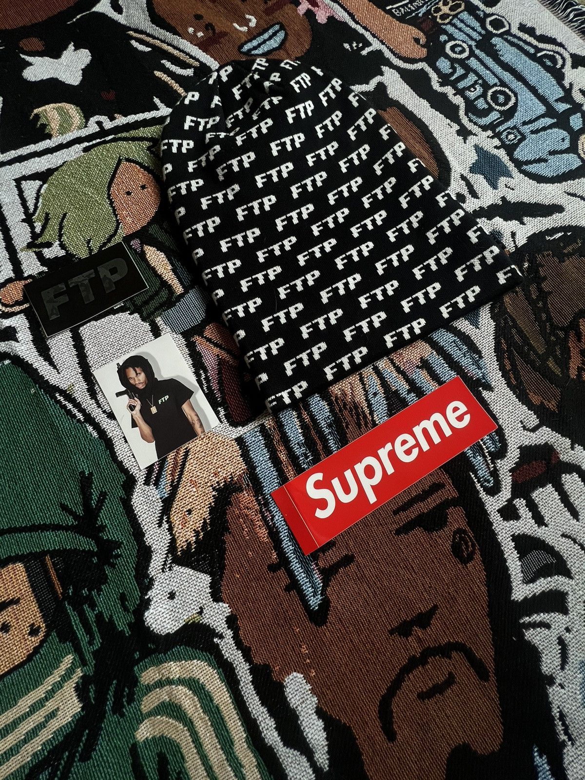Fuck The Population 🩸FTP Black Ski Mask 🩸 Size ONE SIZE - 7 Thumbnail