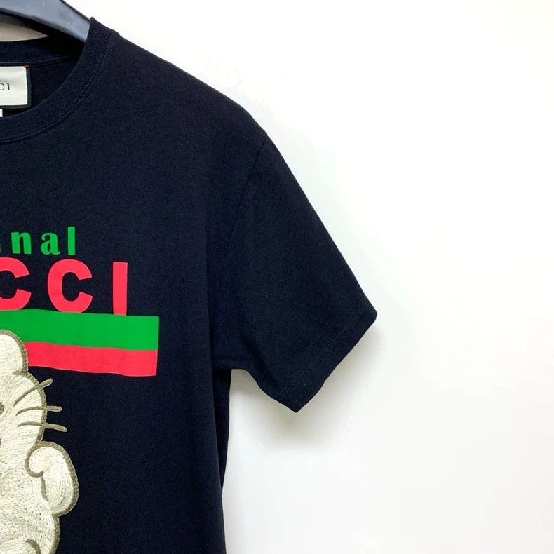 Gucci Gucci Black cat red and green belt short sleeves 2501-Nexta Size US XS / EU 42 / 0 - 7 Thumbnail
