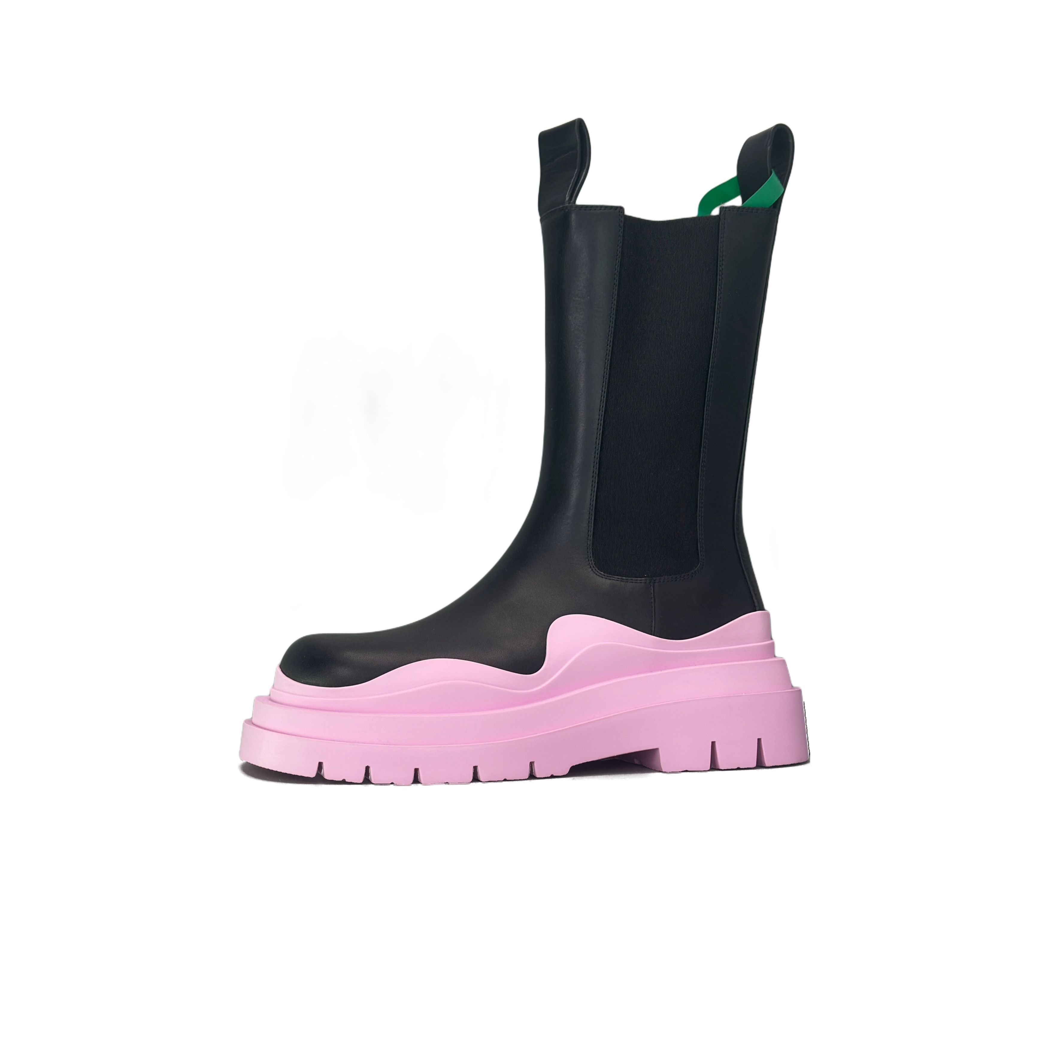 Bottega Veneta Bottega Veneta Black Pink Tire Chelsea Boots Size 36 Size US 6 / IT 36 - 1 Thumbnail