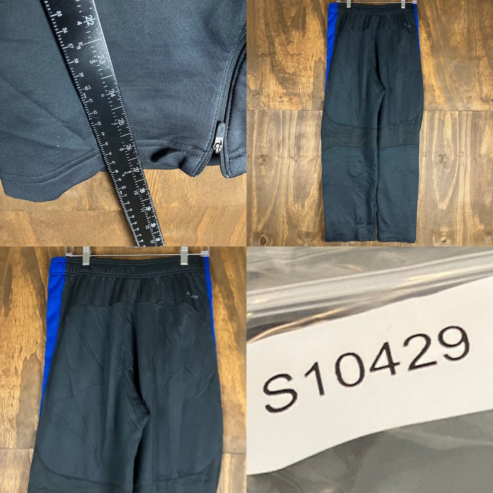 Nike Nike Mens Pants Black Blue Stripe Pull On Dri Fit Ankle Zip Performance Medium Size US 30 / EU 46 - 8 Thumbnail