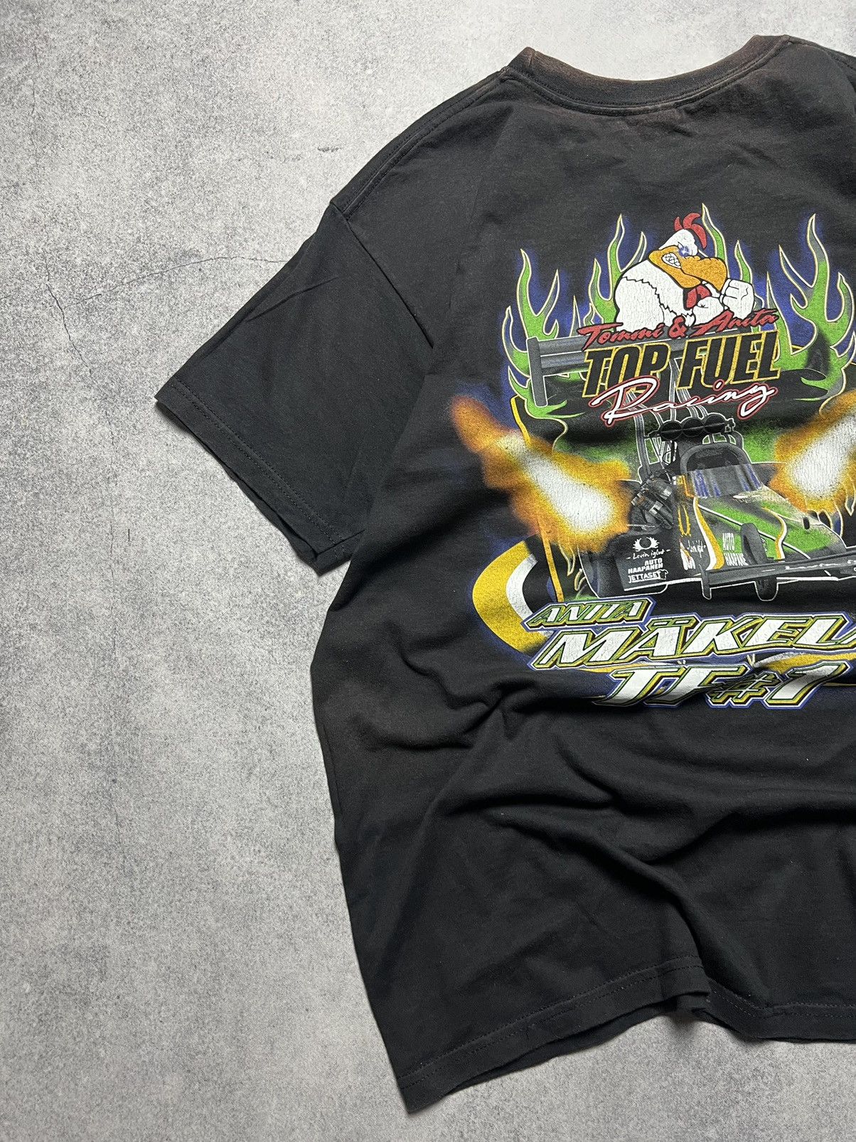 Japanese Brand Vintage Top Fuel Racing F1 Faded Mudwash Y2K Tee Shirt Size US L / EU 52-54 / 3 - 2 Thumbnail