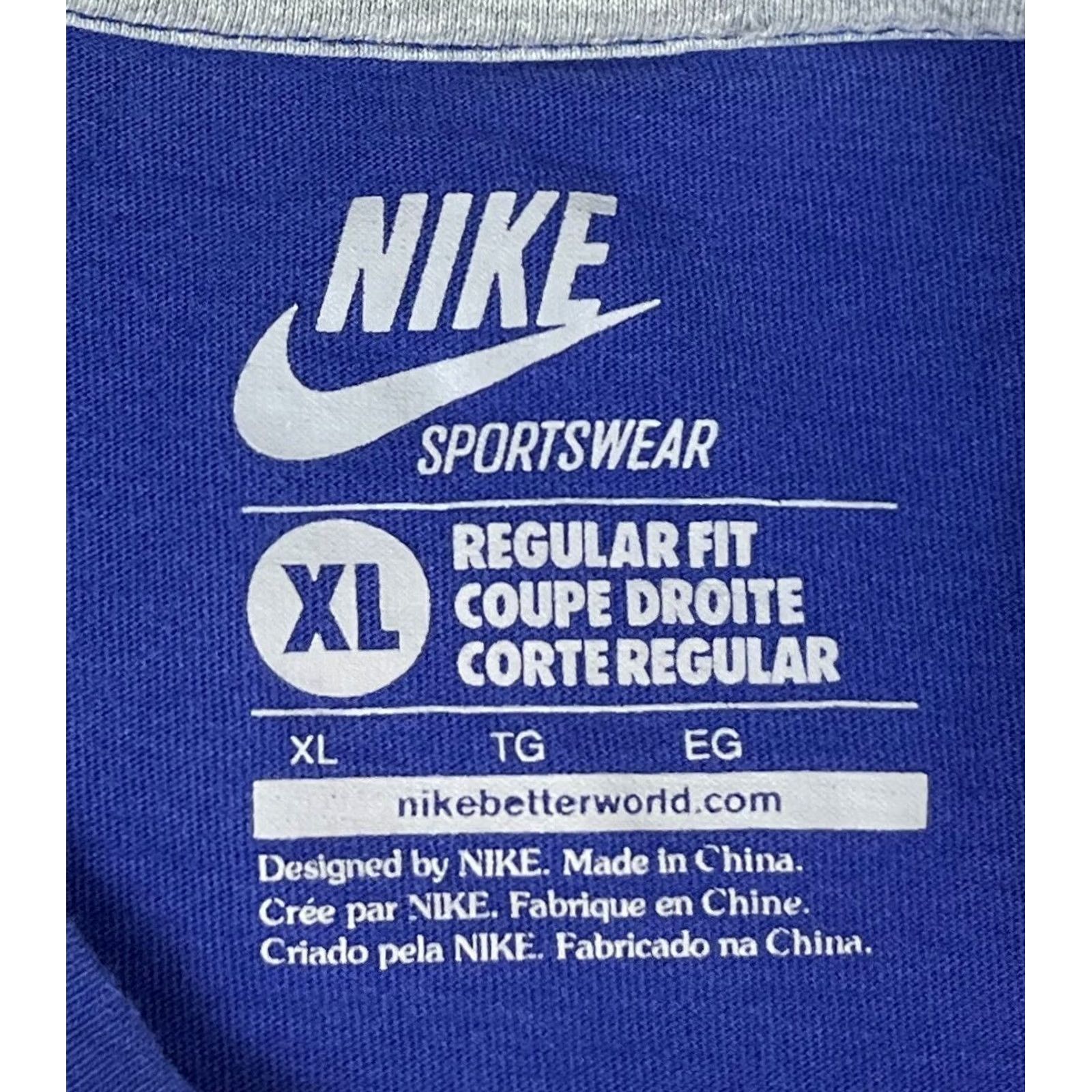 Nike Nike Air T-Shirt Mens XL Blue 2013 559406-433 Cotton Crew Neck Short Sleeve Size US XL / EU 56 / 4 - 5 Thumbnail