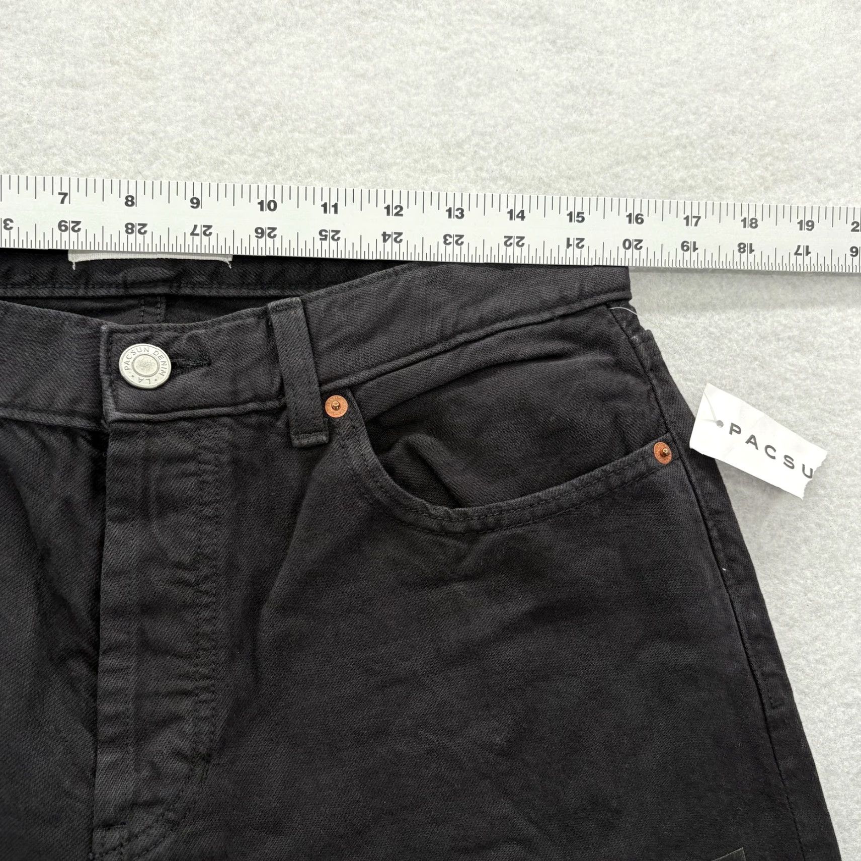 Pacsun PacSun Jeans Mens 30x32 Black Straight Fit Denim Button Fly Casual Pants Grunge Size US 30 / EU 46 - 7 Thumbnail