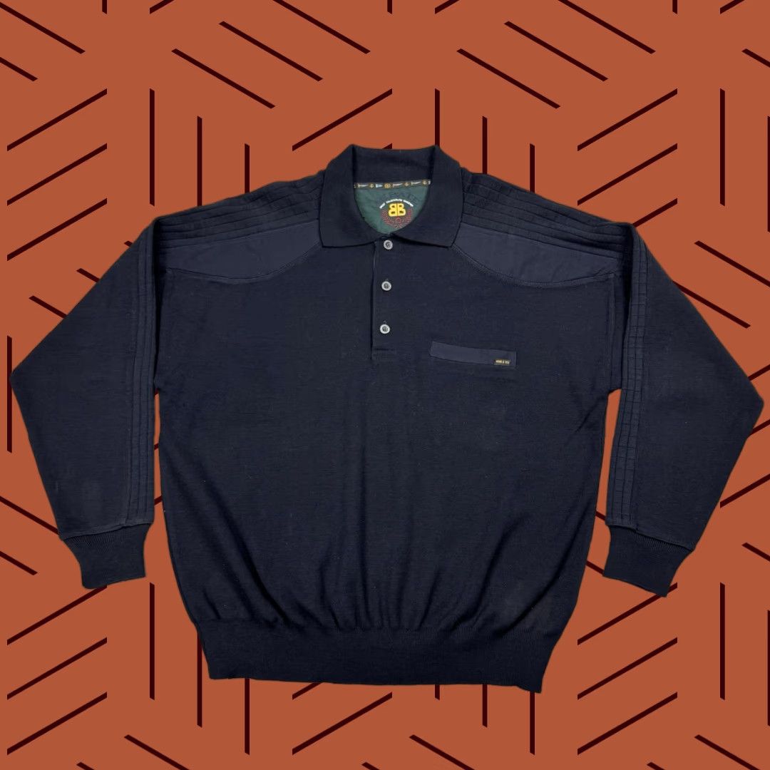 Vintage Vintage ABBATE Italian Yachting Sweater Men’s Large Wool Knit Heavyweight Navy Size US L / EU 52-54 / 3 - 1 Thumbnail