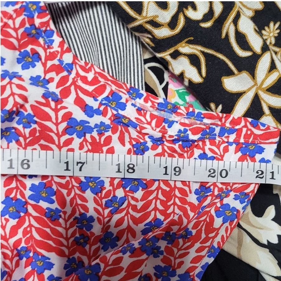 J.Crew J. Crew Ruffle Midi Dress -Curved Hem-Boho Red Sail Blue -16 Size XXL / US 16-18 / IT 52-54 - 7 Thumbnail