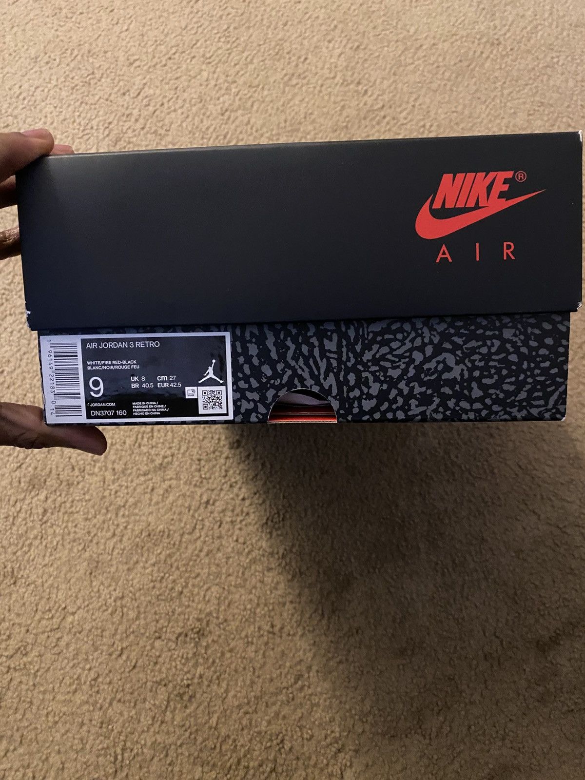 Jordan Brand Air Jrdan 3 Retro Fire Red Size US 9 / EU 42 - 6 Thumbnail