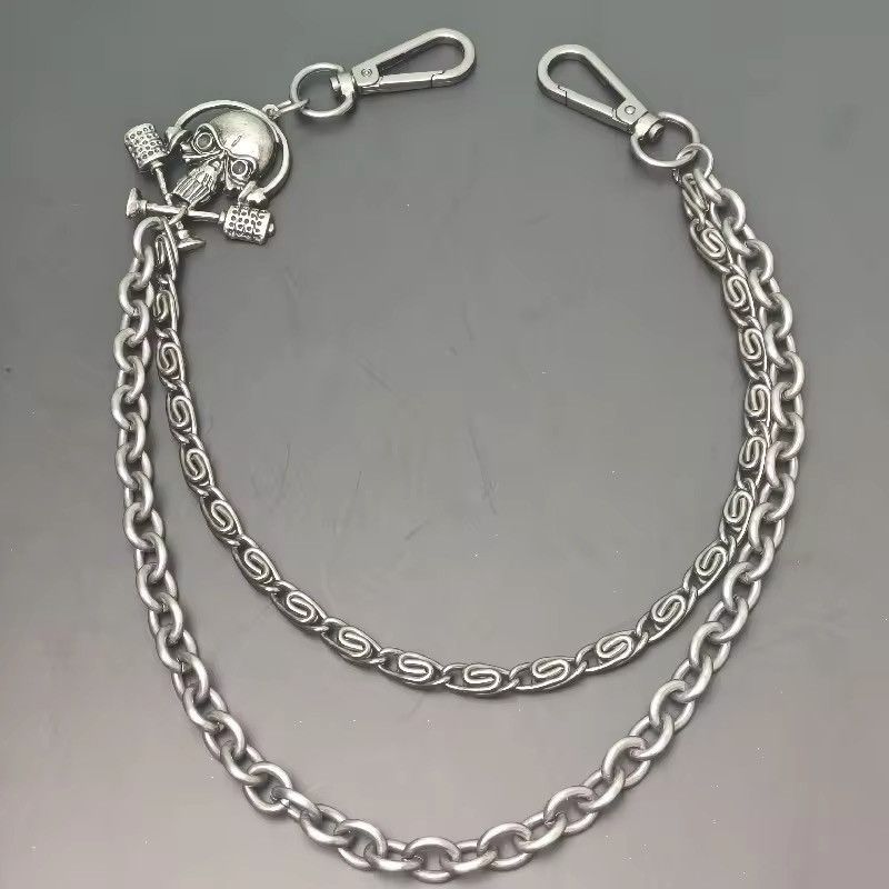Jewelry Punk Locomotive Skull Waist Pants Keychain Size ONE SIZE - 2 Thumbnail