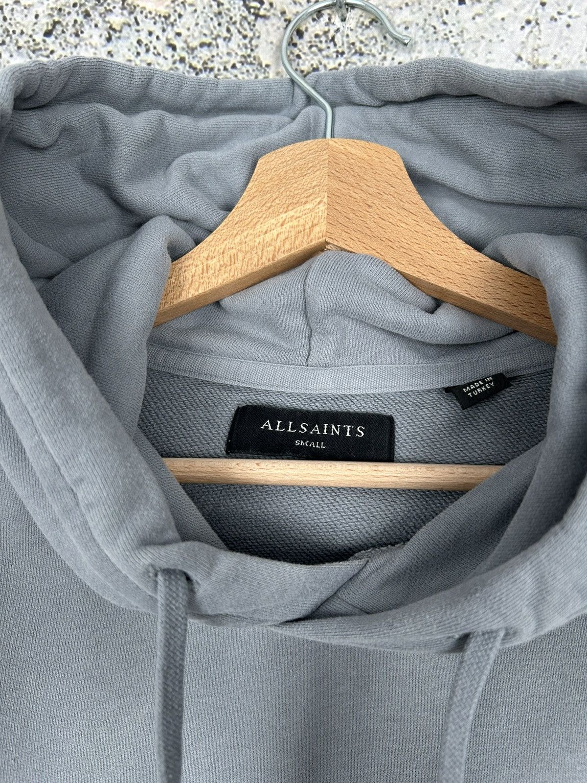 Allsaints Allsaints Grey Hoodie Streetwear Premium Basic Skate Baggy Size US S / EU 44-46 / 1 - 5 Thumbnail