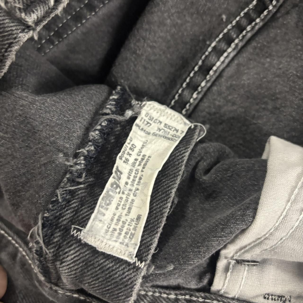 Vintage Crazy Vintage 90s Faded Black Grunge Denim Jeans! 35x30 Size US 35 - 8 Thumbnail