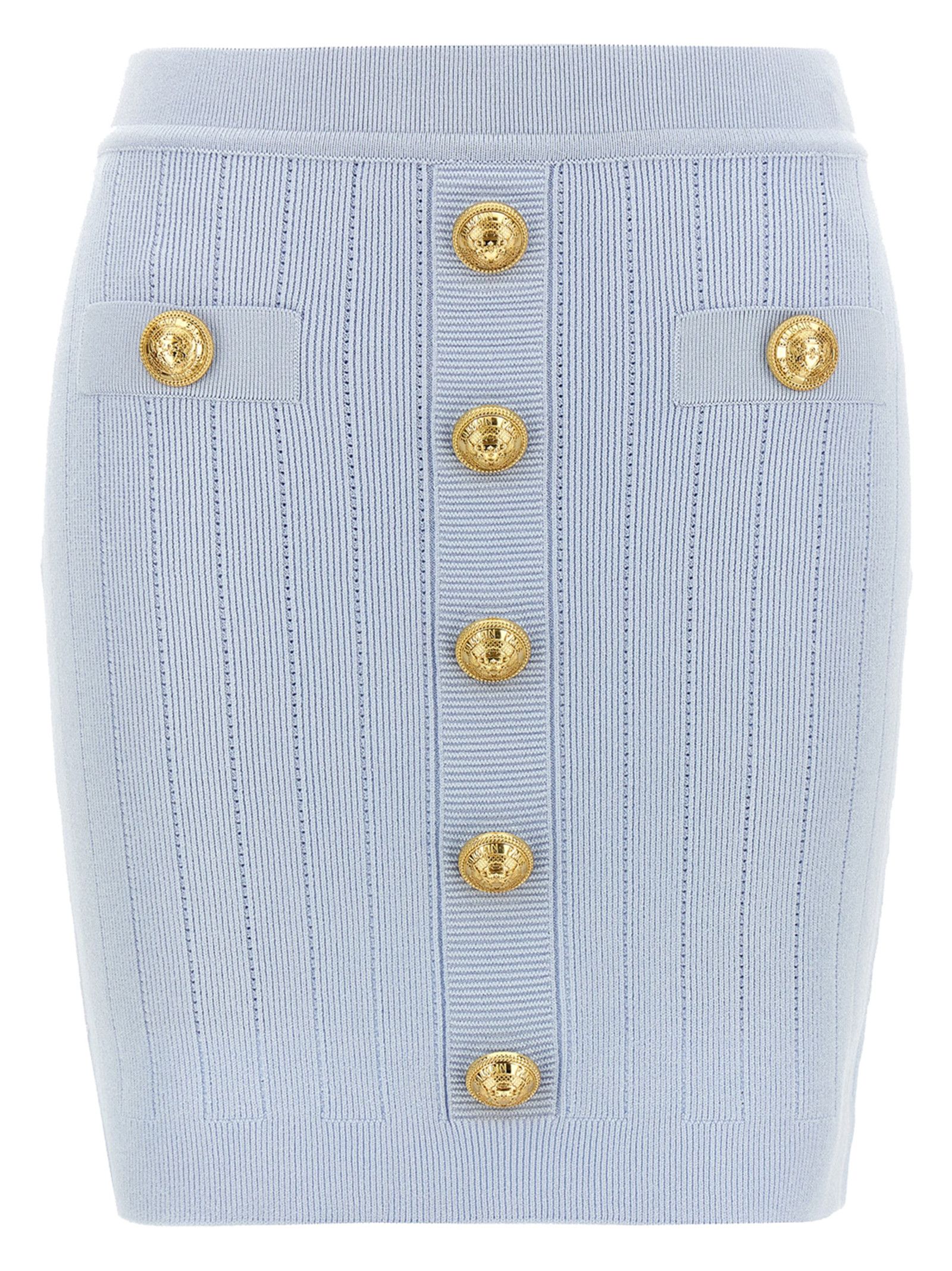 Balmain BUTTONED TWEED KNEE LENGHT SKIRT | Grailed