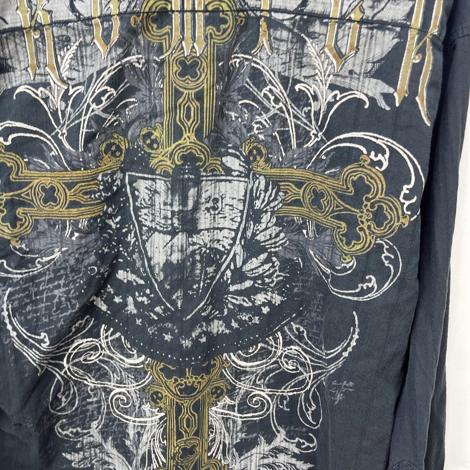 Vintage Vintage Cross MMA Y2K Affliction Jesse Pinkman Button-Up 2XL Size US XXL / EU 58 / 5 - 4 Thumbnail