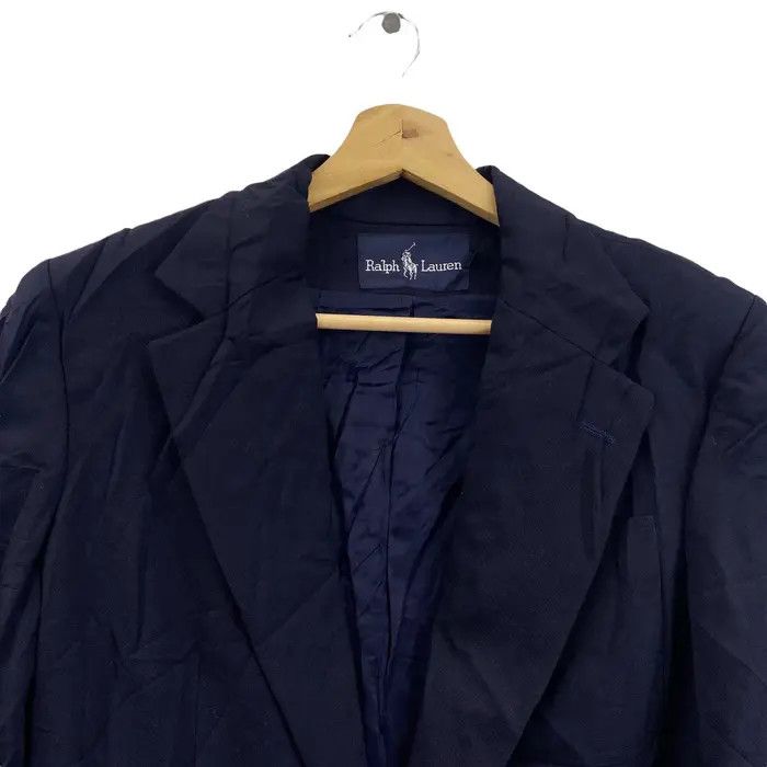 Polo Ralph Lauren Vtg 90’ POLO RALPH LAUREN Blue 2 Button Blazer Sport Size 40R - 2 Thumbnail