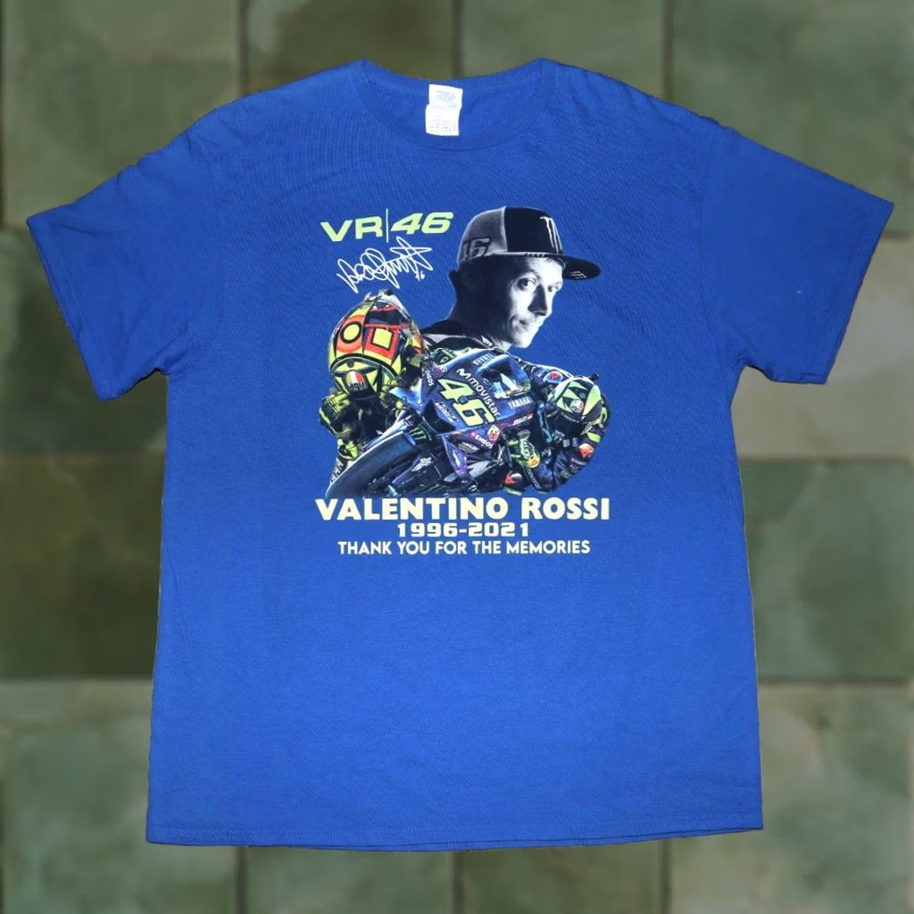 Delta VALENTINO ROSSI FAN COTTON SHIRT Delta Large Mens Blue T-Shirt Logo Vintage: No Size L Size US L / EU 52-54 / 3 - 1 Thumbnail
