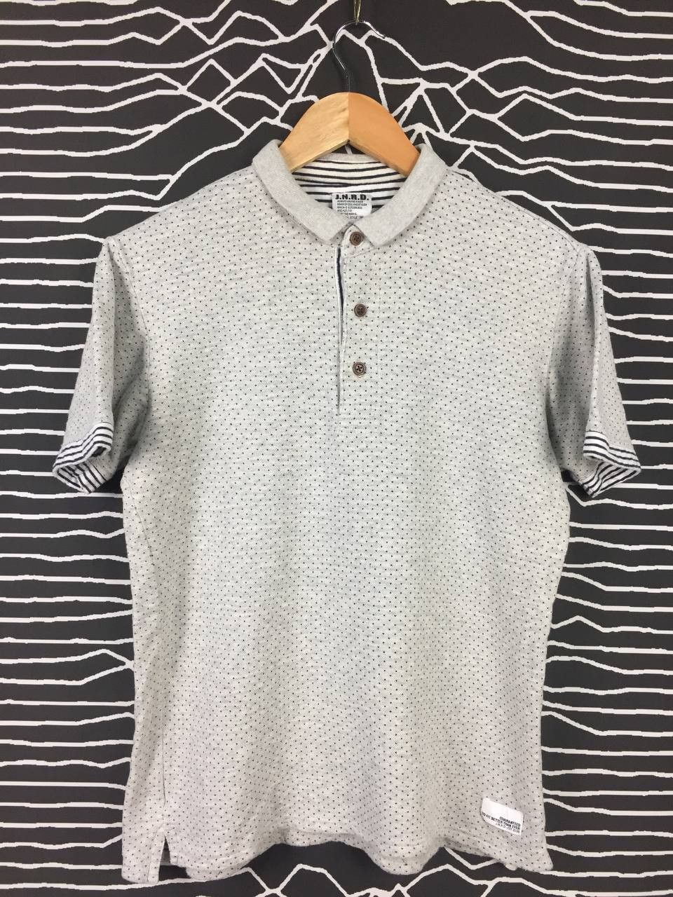 Japanese Brand J.N.R.D. Jun Co. Japan Micro-Dot Button-Down Polo Shirt Size US S / EU 44-46 / 1 - 1 Thumbnail