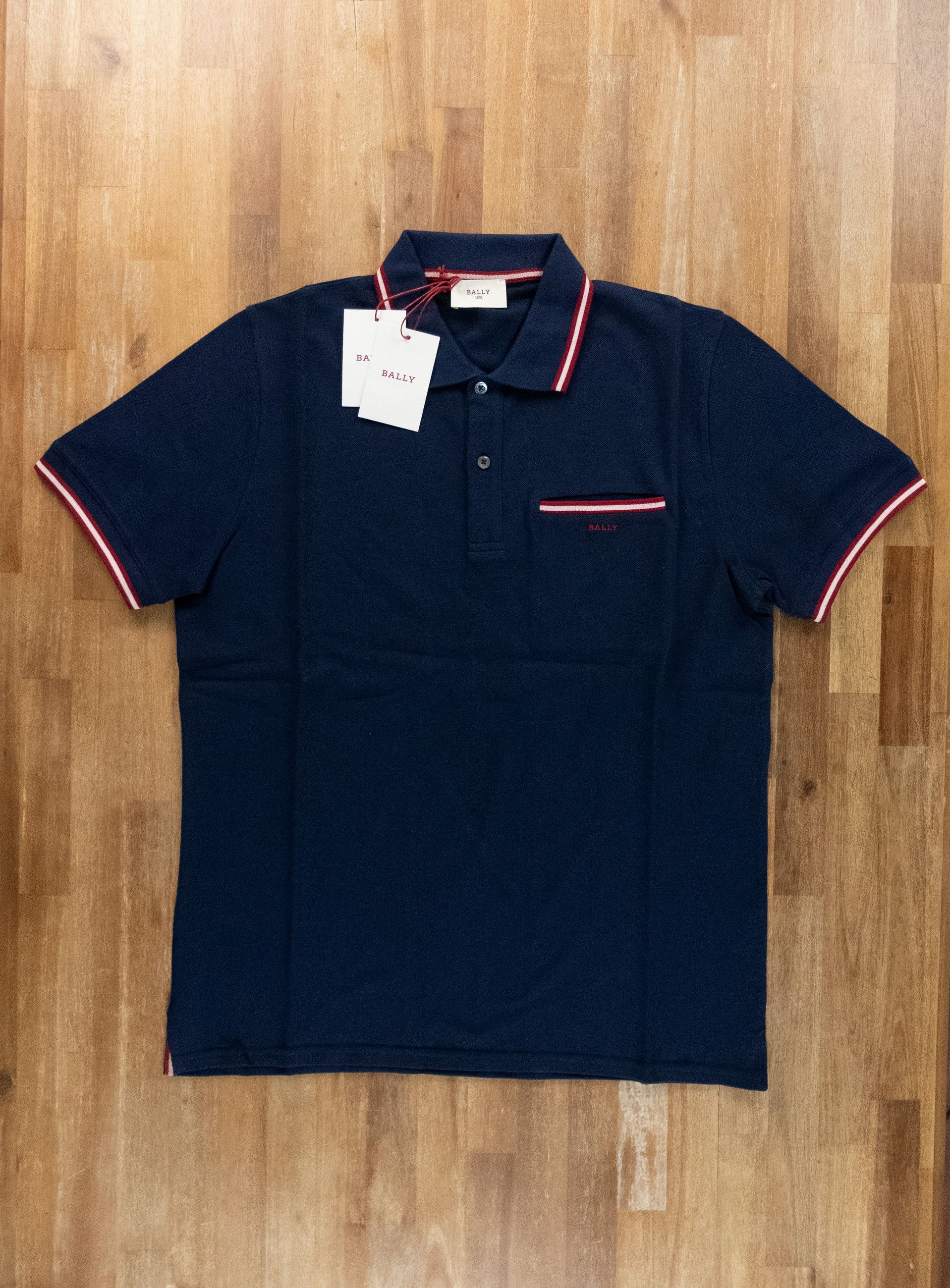 Bally BALLY navy blue embroidered chest logo polo shirt Large Size US L / EU 52-54 / 3 - 1 Thumbnail