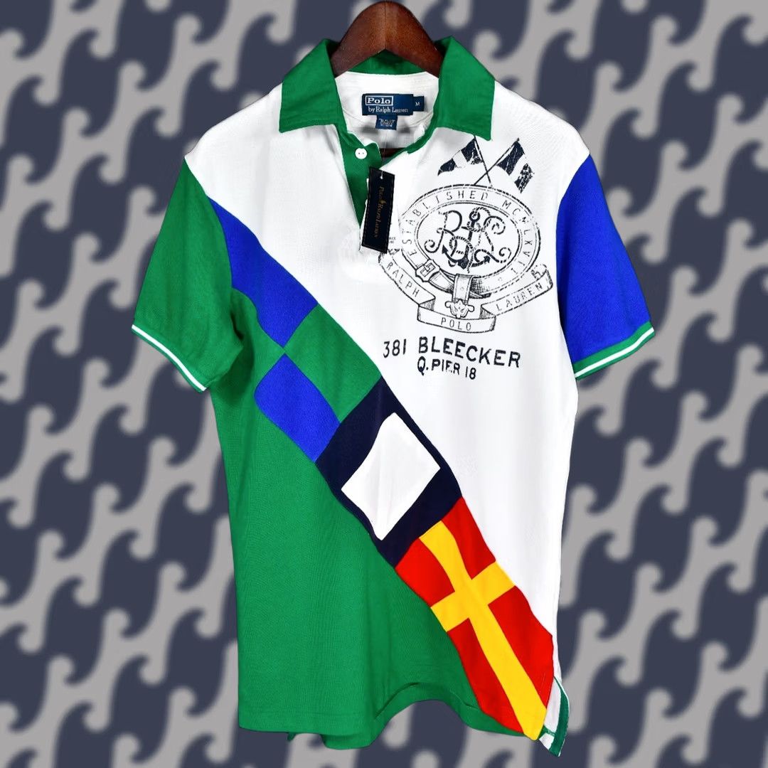 Polo Ralph Lauren Polo Ralph Lauren Shirt Mens M Chest 57cm 22.44in Back Length 78cm 30.71in Multicolor Cotton Short Sleeve Polo Shirt Size US M / EU 48-50 / 2 - 1 Thumbnail