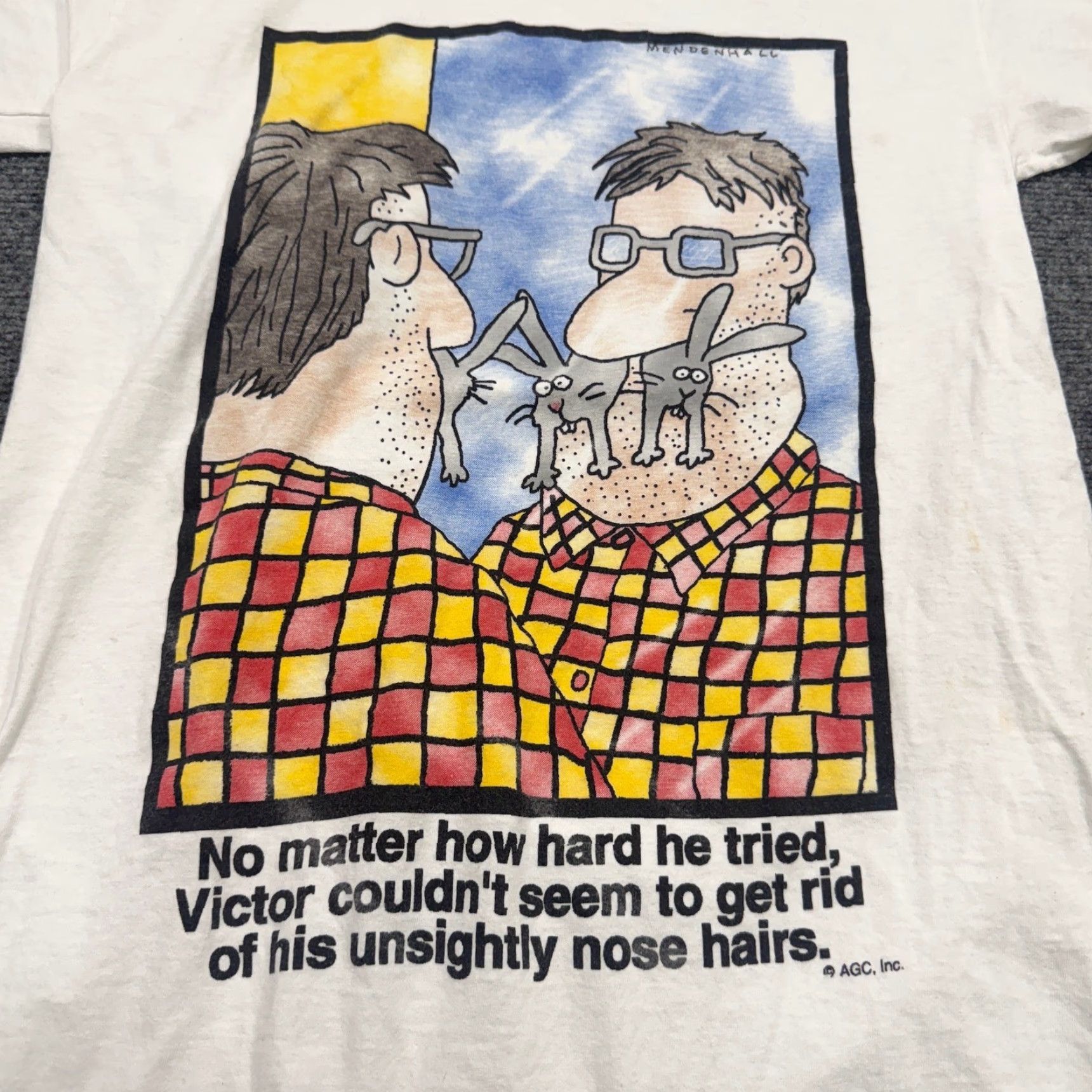 Nutmeg VINTAGE Nutmeg Mills T-Shirt Men's Medium 100% Cotton Made In USA White Comic Book Mens M Size US M / EU 48-50 / 2 - 7 Thumbnail