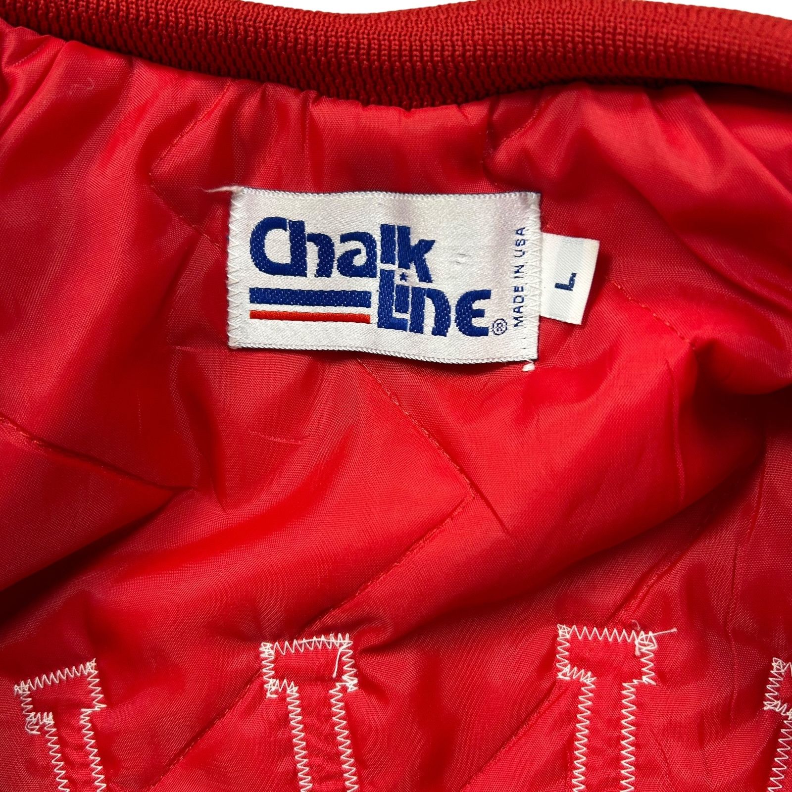 MLB VTG 90s PHILADELPHIA PHILLIES CHALK LINE SATIN JACKET Size US L / EU 52-54 / 3 - 7 Thumbnail