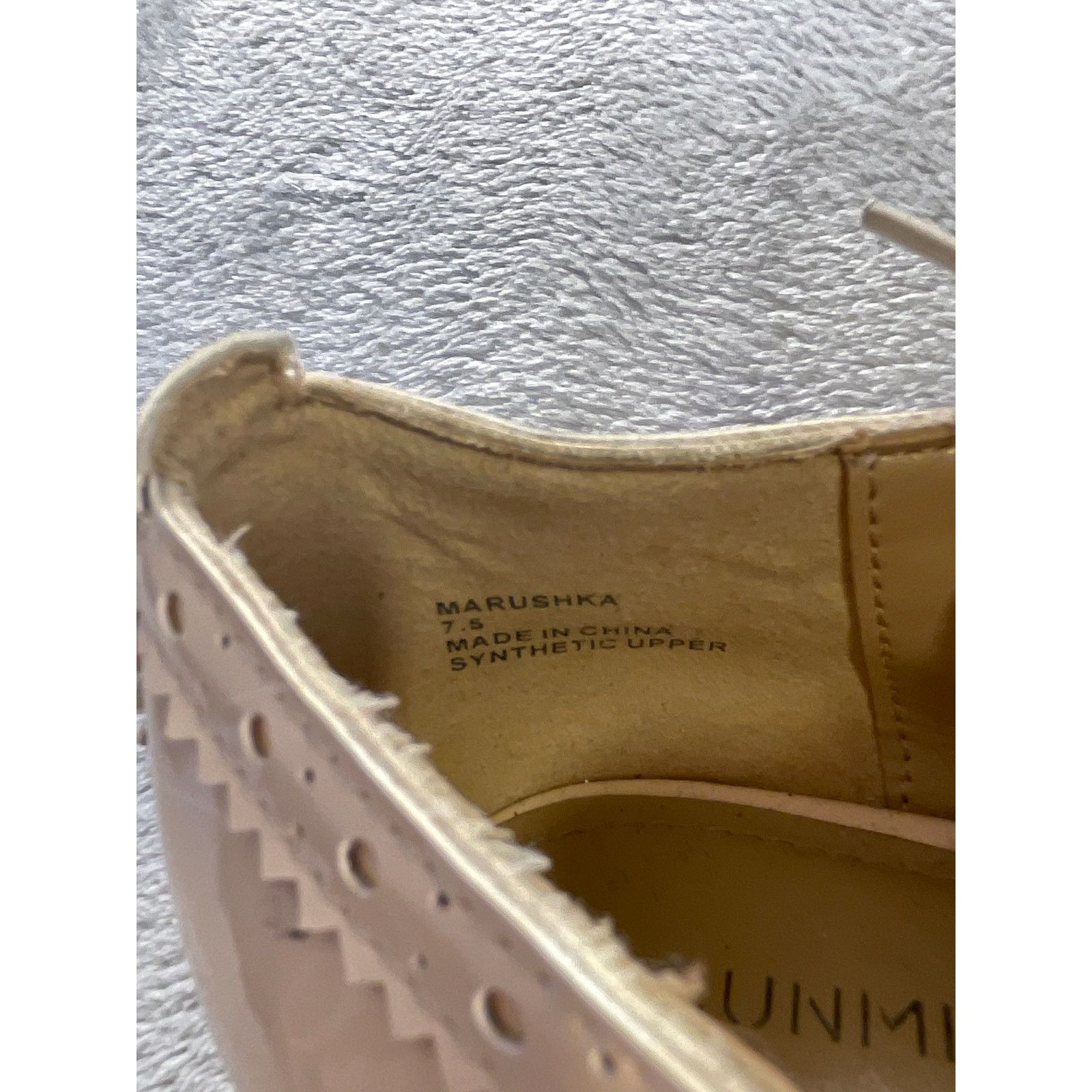 Other Gunmetal Nude Oxford Shoes, Wingtip Patent Leather, Size 7.5 Size US 7.5 / IT 37.5 - 6 Thumbnail