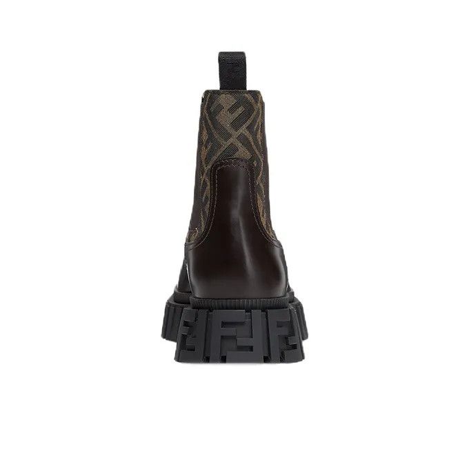 Fendi o1s1wg111224 Force Panelled Chelsea Boots in Brown Size US 13 / EU 46 - 4 Thumbnail