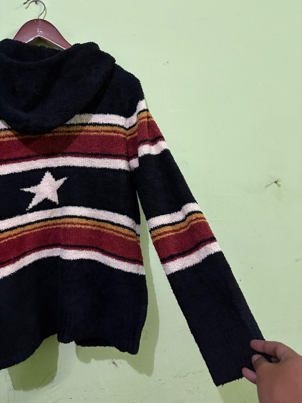 Hysteric Glamour × Japanese Brand × Tornado Mart VTG 90 291295 Homme Sweater Knitwear Star Design With Hoodie Size US M / EU 48-50 / 2 - 9 Thumbnail