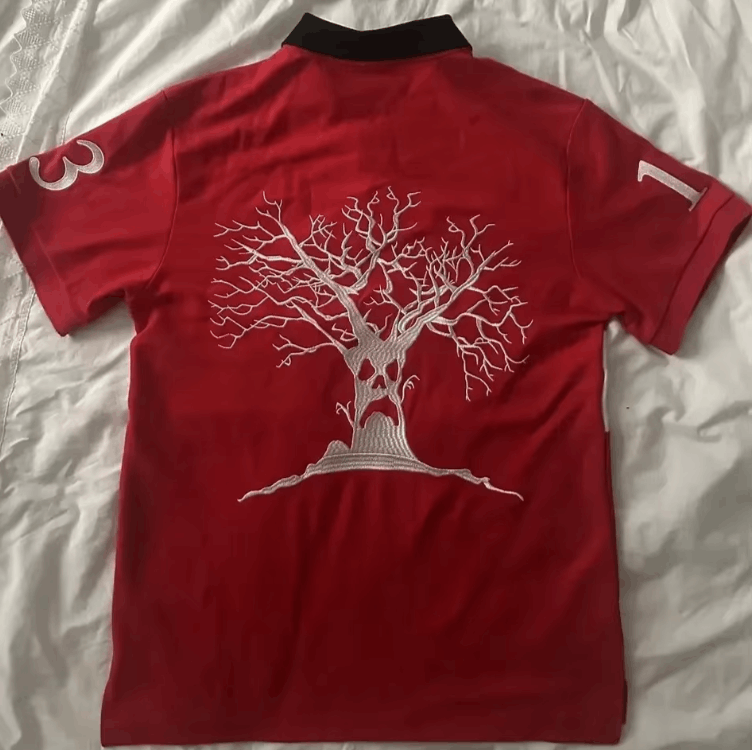 Japanese Brand Red Polo Shirt Y2K Tshirt Size US XL / EU 56 / 4 - 2 Thumbnail