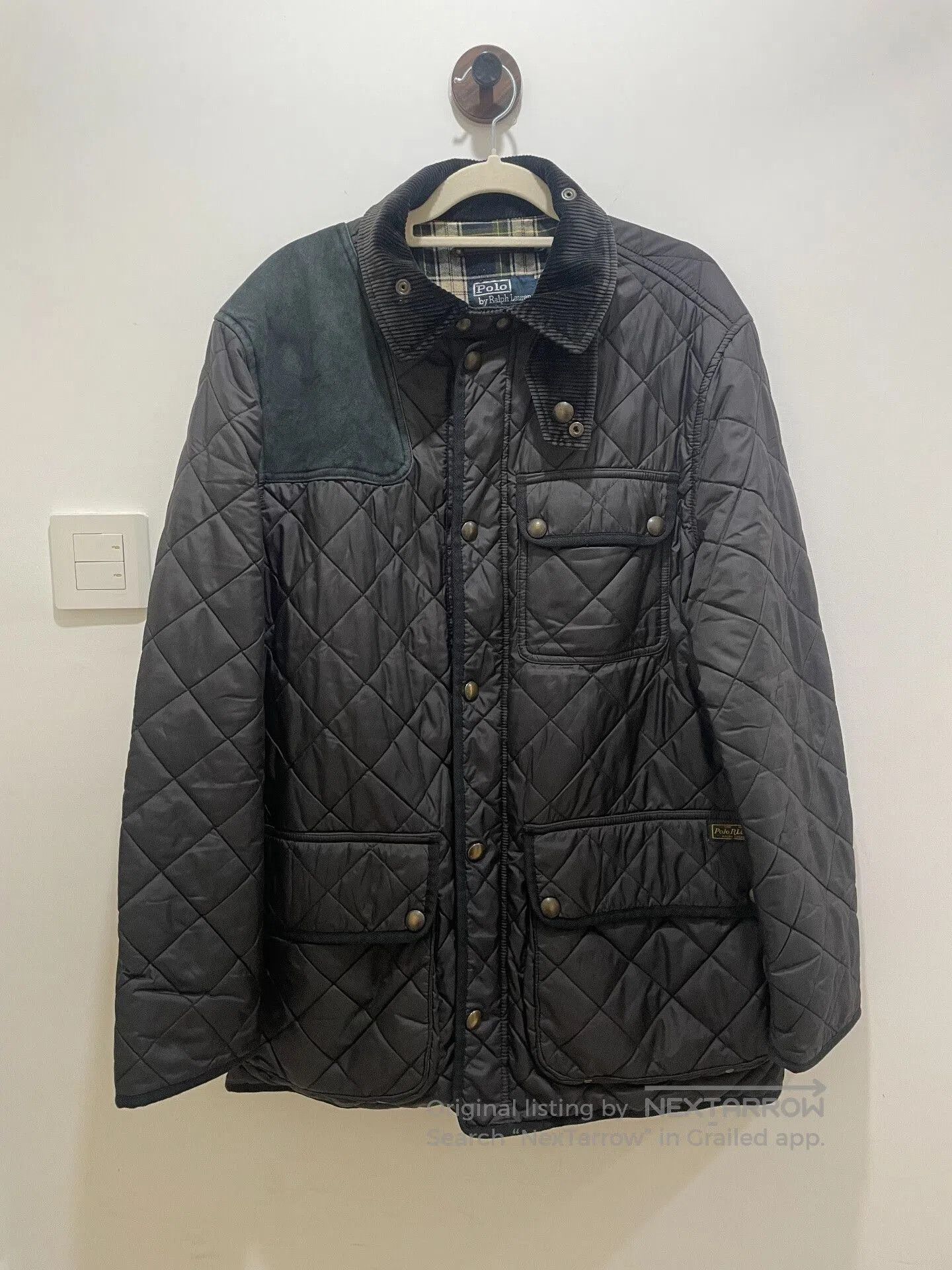 Polo Ralph Lauren Quilted Cotton Jacket with Suede Detail. Size US L / EU 52-54 / 3 - 1 Thumbnail