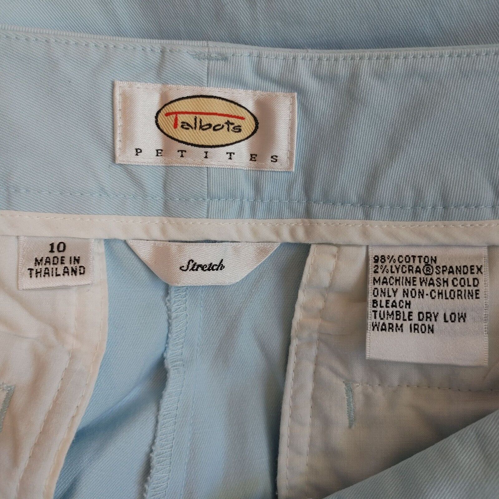 Other Talbot's Petite Women's Stretch Light Blue Capri Pants 10 Size 32" / US 10 / IT 46 - 3 Thumbnail